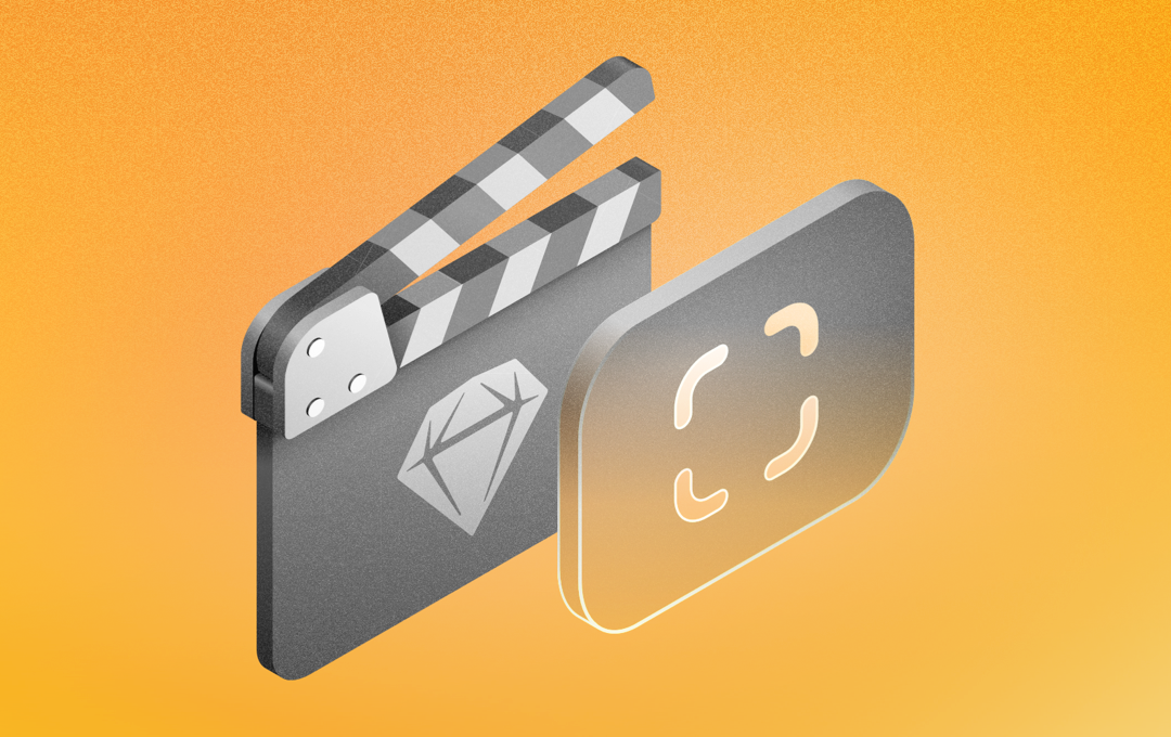 Brand visual with layered dark cards