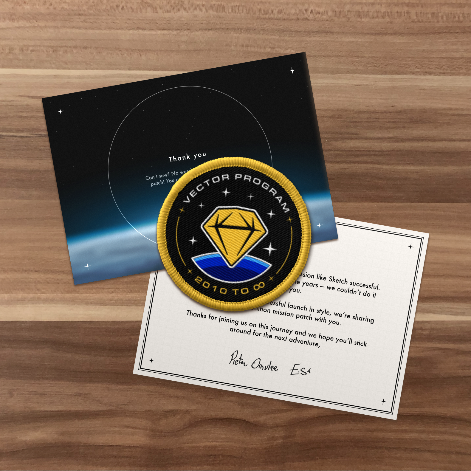 Patch cards and sticker mockup