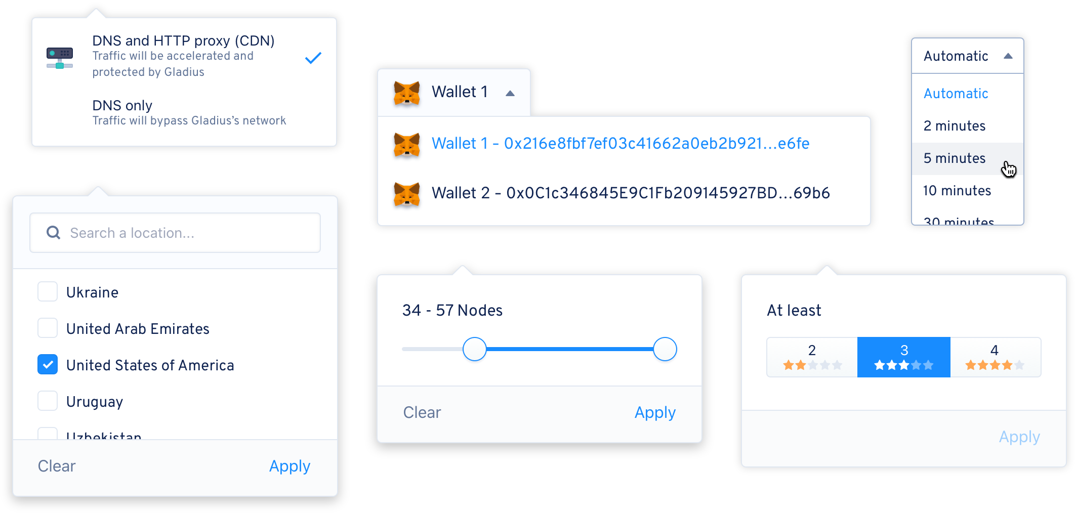 Gladius challenge section with process and configuration flows