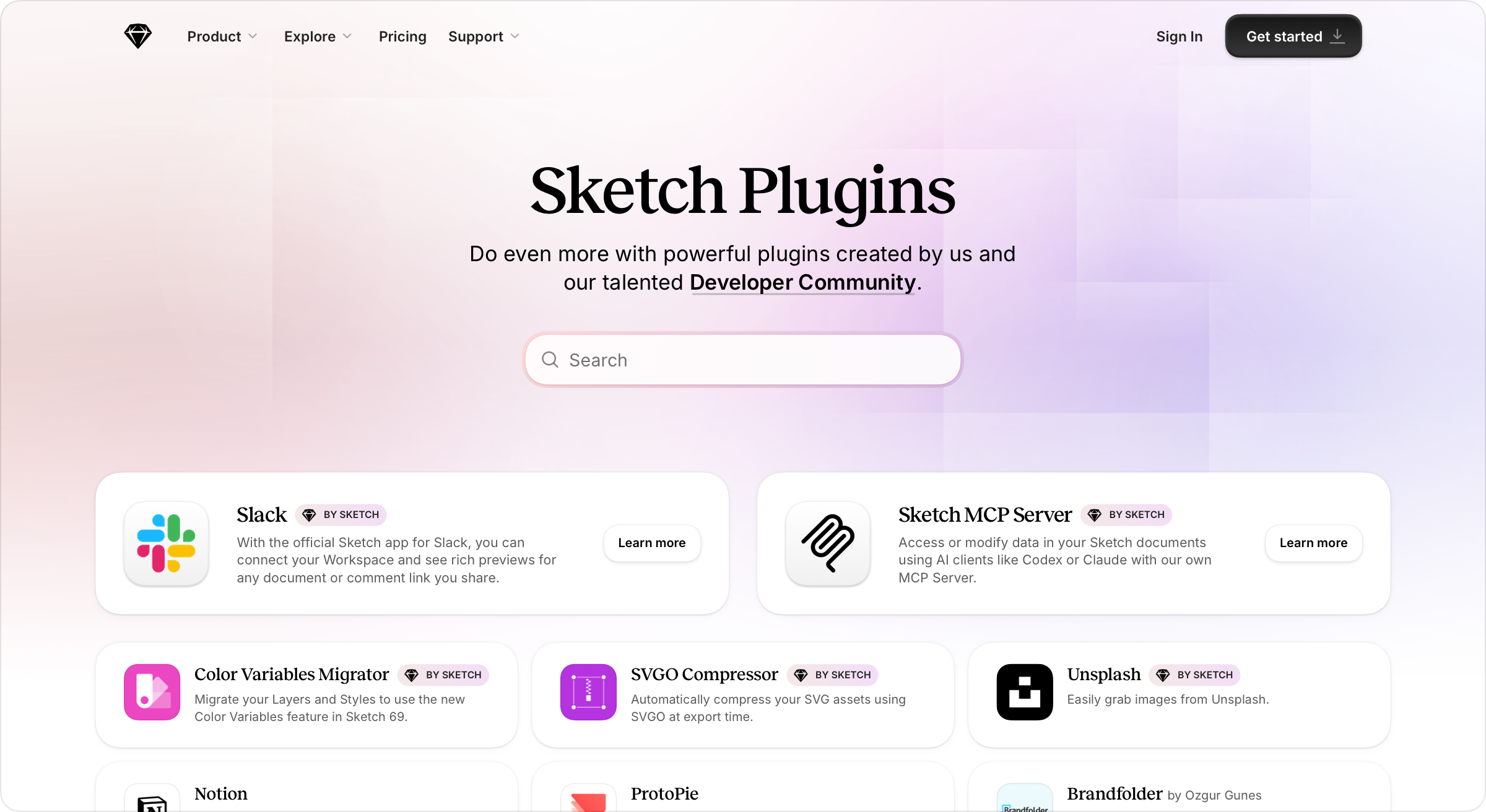 Extensions panel and component matrix